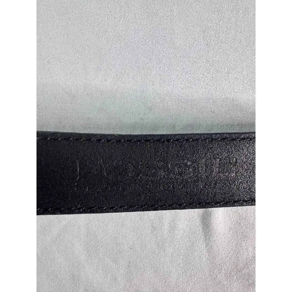 Vintage Fossil Black Leather Concho Belt Womens M Western Y2K 34